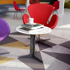 Round marble coffee/tea table coffee tables for office furniture