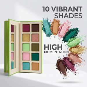 Paleta de Sombras de Ojos Metálicas Luminosas a Prueba de Agua con 10 Colores Morados Cálidos, Acabados Brillantes y Mate para Maquillaje de Fiesta - Product Image 5