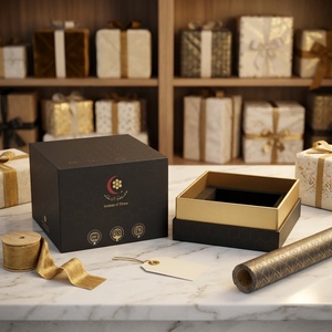 Premium Rigid <b>Gift</b> Cardboard <b>Box</b> with Black Customizable <b>Large</b> Size Square Eco-friendly 100% Biodegradable <b>Gift</b> Cardboard - Product Image 3