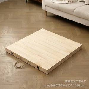 Wooden <b>Folding</b> Coffee <b>Table</b> Rectangular Natural Wood Color <b>Outdoor</b> Indoor Use - Product Image 3