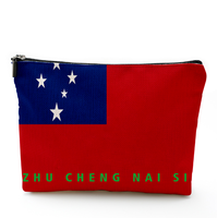 Sac à cosmétiques pour femme avec drapeau de Saipan, sac de maquillage mignon pour sac à main, sac de voyage pour articles de toilette et maquillage