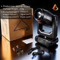 AICPOSE Projecteur de scène à tête mobile pour discothèque et DJ, 500W, LED Beam 3-en-1 CMY CTO BSW