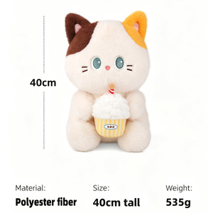 Bobova - Peluche de <span class=keywords><strong>Gato</strong></span> con Diseño de Pastel de Cumpleaños, 40 cm, Bordado, Súper Suave, Relleno de Algodón PP, para Niños, Unisex, Regalo para Novia - Product Image 2