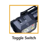 Lampe torche LED rechargeable 3000 lumens 18650 Li-ion, faisceau spot et large, lumière rouge, en alliage d'aluminium, étanche IP68, interrupteur à bascule magnétique