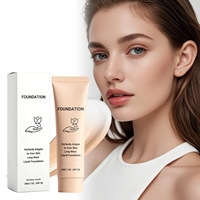Fond de Teint Crème Anti-Rides SPF50 Longue Tenue 30g Teinte Naturelle Claire/Huileuse Couvrance Totale Correcteur Hydratant
