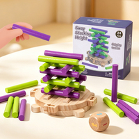 Nuevo Juego de Bloques de Construcción Apilables con Varillas de Equilibrio, Juego de Mesa Educativo para Niños, Diversión Familiar