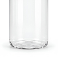 Flacon vide en PET transparent à large ouverture pour sirop liquide oral, avec bouchon à vis, emballage pharmaceutique, flacon en plastique pour médicaments
