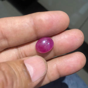 Rubí Rojo Natural, Corte Ovalado, Cabujón, Piedra Preciosa Suelta, Tamaño Calibrado para Joyería - Product Image 1