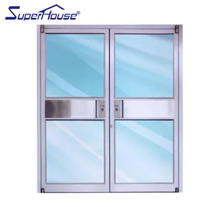 New York NOA Standard Commercial Aluminium Smart Glass Storefront Door Exterior Doors For Commercial Buildings