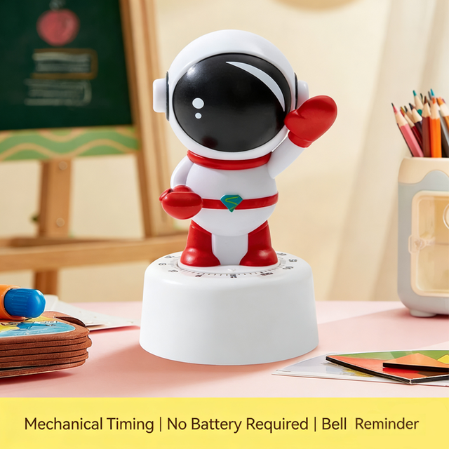 Visual Learning Desk Clock for Children Superman Rotating Self-Discipline Clock Desk Time Planning Assistant