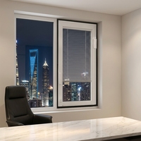 Fenêtres à persiennes occultantes en alliage d'aluminium pour la protection de la vie privée, volets intégrés, design contemporain, durables, horizontales, pour cuisine