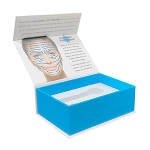 Custom Small Embossed <b>Book</b> Shape Magnetic Cardboard Packaging with Recycled Materials Sponge Liner for Facial Massage Bottles - Product Image 3