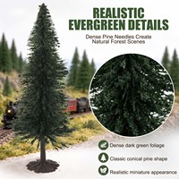 Arbres miniatures pour maquettes de trains, modèle S10115, échelle HO, échelle OO, 11,5 cm, arbres en pin avec racines, lot de 20