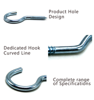 Ganchos de tornillo personalizables de acero con rosca de madera para iluminación de techo, estructuras de escenario, cercas exteriores, jardines y construcción.