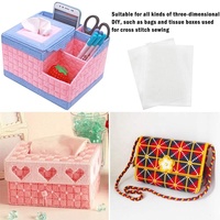 Kits de toile à broder en plastique transparent rectangulaire de différentes tailles 33900-1/2 pour travaux d'aiguille DIY