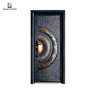 BAODU — porte d'entrée de luxe en aluminium moulé or, pare-balles, en métal - Product Image 3