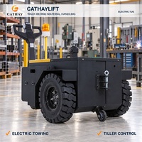 Tracteur électrique industriel avec frein électromagnétique et indicateur de batterie pour le remorquage quotidien de matériaux en usine