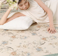 Nouveau Tapis de Salon Classique 2026 en Velours Plume Empilé, Épaisseur Moyenne, Fabriqué à la Machine, à Poil Ras, Lavable et Imperméable