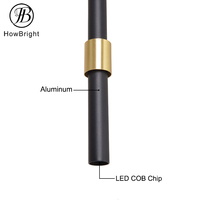 Mini luminaires COB décoratifs suspendus au plafond en métal pour cuisine Pendentif d'intérieur industriel en forme de long tube