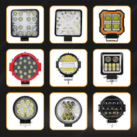Projecteur de travail hexagonal, éclairage hors route, 48W, LED, feux de route, 16 LED, feu antibrouillard, éclairage de bateau, pour camion, tracteur, VTT, 4x4