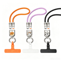 Tali Gantungan Ponsel 2-in-1 Kabel USB C Pengisian Cepat 240W Tali Leher Kepang Tahan Lama Konektor Ponsel Anti-Hilang 0.3m 1.2m