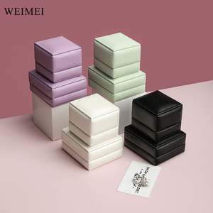 WEIMEI Leather Jewelry <b>Box</b> Gift Packaging Bracelet Necklace Earring Ring - Product Image 4