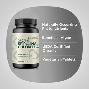 Vente en gros d'usine de comprimés de spiruline et de chlorella de marque privée bio <span class=keywords><strong>1000mg</strong></span> 500 pièces Soutien immunitaire Detox & Energy - Product Image 4