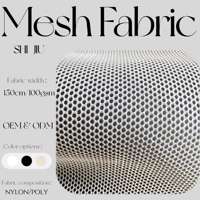 Tissu en filet 100 % polyester blanc, respirant, léger (1 mm, 100 g/m²), pour robes de soirée et robes à paillettes, tissu tulle, tissu dentelle