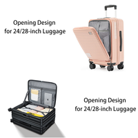 Valise rigide durable à ouverture frontale avec serrure TSA 360 °   Valises à roulettes silencieuses pour les voyages d'affaires quotidiens