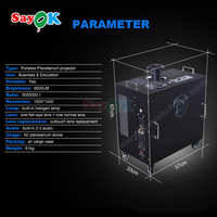 Sayok 360 Degrés Fulldome 6500LM Portable Astronauta Proyector Planétarium Dôme Projecteur avec Objectif Fisheye