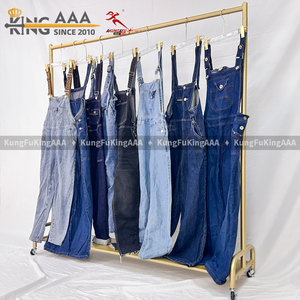 Overoles y Monos de Mezclilla para <span class=keywords><strong>Mujer</strong></span> KungFu KingAAA, Ropa Usada de Verano al por Mayor, Poliéster/Algodón - Product Image 4