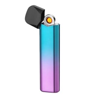 Accessoires de fumeur portables rechargeables par USB, coupe-vent, briquets, logo personnalisé, briquet rechargeable par USB