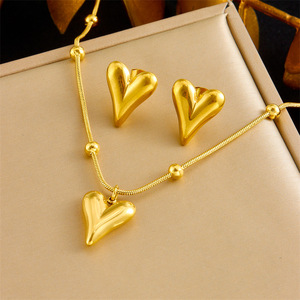 Nuovo europeo e americano Dinky braccialetti di perline distinti oro cuore ciondolo bracciale per il tempo libero ogni giorno indossare gioielli per le donne - Product Image 5