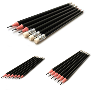 <span class=keywords><strong>Crayon</strong></span> à mine HB en <span class=keywords><strong>plastique</strong></span> rond de 7,5 pouces pour l'école, promotionnel en gros, avec gomme - Product Image 1