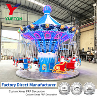 Manège à chaises volantes 12 places, certifié CE IAAPA, pour centre commercial, parc d'attractions, avec LED personnalisées pour Noël