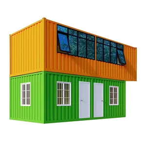 Factory price modern fast build modular prefab house corrugated container bar tiny home customized food trunk