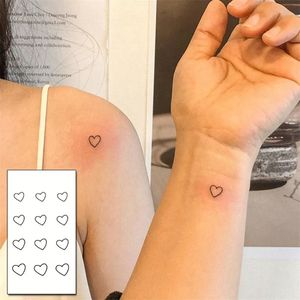 Eenvoudige Hartvorm Klein Formaat Tattoo Stickers Schattige Mini Kids Tijdelijke Tattoo