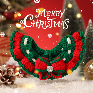Accessori di abbigliamento per animali domestici rosso verde ornamenti per collare di natale elasticità per cani e gatti - Product Image 4