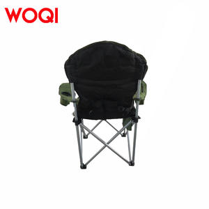 Woqi เก้าอี้ชายหาดกลางแจ้งพับได้แบบพกพากรอบเหล็กเบาะเก้าอี้ตกปลามีที่พักแขนสีเขียวปรับแต่งได้ - Product Image 4