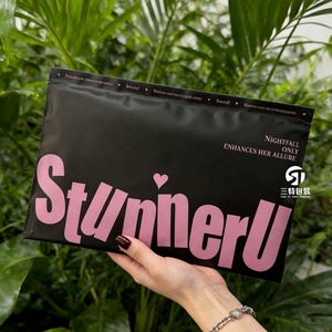 Bolsas de Plástico Reutilizables con Cierre Hermético, Material CPE Negro con Certificación GRS, para Ropa, Camisetas, Impresión por Serigrafía - Product Image 4