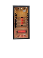 Sauna Uap Kering Inframerah Mini Elektrik Modern Kayu Solid untuk Dalam Ruangan dengan Panel Kontrol Komputer Ramah Lingkungan Kapasitas 1 Orang