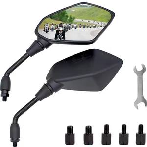 Nuevos espejos retrovisores universales para motocicleta M8 M10 perno roscado doble toma para <span class=keywords><strong>Scooter</strong></span> ATV Kawasaki Suzuki para <span class=keywords><strong>Victory</strong></span> Mocell - Product Image 2