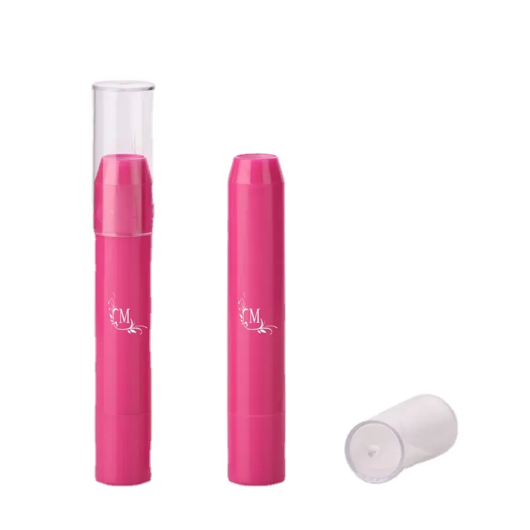 Лучшая цена розовый карандаш на заказ пустая ручка для помады пластиковая губная помада