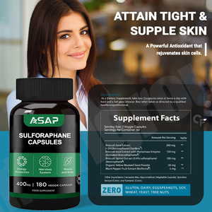 แคปซูลซัลโฟราเพน100มก. สารสกัดจากบร็อคโคลี่อาหารเสริมเพื่อสุขภาพ - Product Image 2