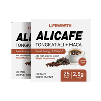 Mélange de café aux herbes LIFEWORTH - Café noir avec Maca, Reishi, Ginseng et Tongkat Ali - Marque privée, OEM, approvisionnement en vrac