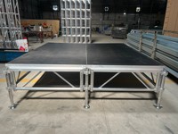Système d'équipement de scène mobile pour événements avec structure en aluminium, plateforme d'éclairage et podium, scène en aluminium pour spectacles de rue