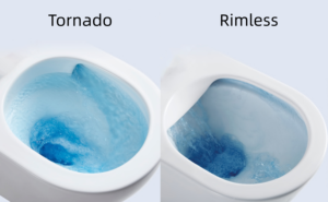 Inodoro Moderno de Una Pieza Cuadrado Suspendido con Sifón en P, Cerámico, Sin Borde, Montado en la Pared, Doble Descarga, <span class=keywords><strong>Cisterna</strong></span> Oculta - Product Image 4
