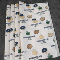Papier d'emballage pour sandwichs résistant à la graisse avec logo personnalisé pour les emballages de boulangerie, de charcuterie et de restauration, feuilles de papier sulfurisé imprimées, conformes aux normes alimentaires