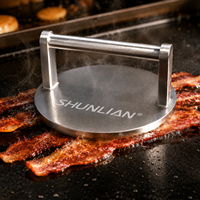 Ustensiles de cuisine en acier inoxydable 304 robuste, presse à gaz pour barbecue, presse à smash burger d'extérieur, kit de cuisson antiadhésif pour grillades