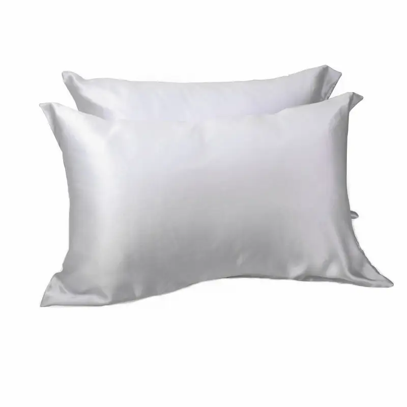 Manufacturer Silk Silk Pillowcase Double sided 100 percent Mulberry silk solid color zipper Cool pillow head cover